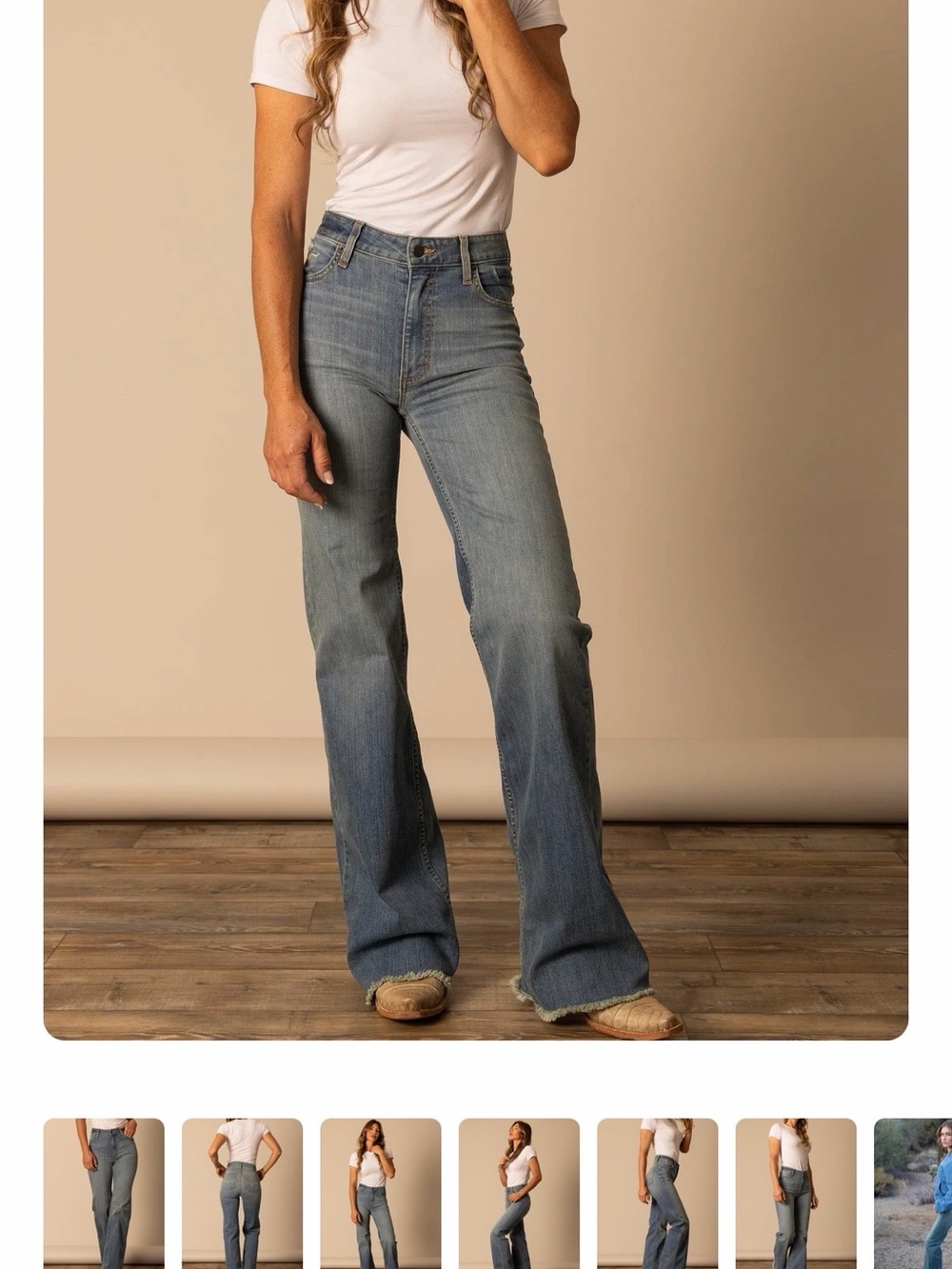 Kimes Ranch Women's Wide-Leg Jeans in Light Blue Wash